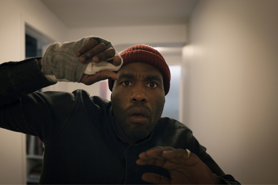 Yahya Abdul-Mateen II as Anthony McCoy in Candyman (2021; dir. Nia DaCosta).