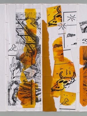 Where Everything is Twice, Airmail Painting No. 173 (2007), Eugenio Dittborn.