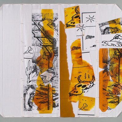 Where Everything is Twice, Airmail Painting No. 173 (2007), Eugenio Dittborn.