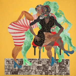 Two Women 3 (2021), Tschabalala Self.