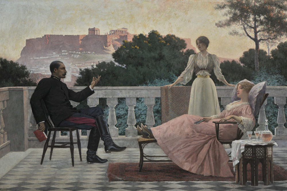 Soirée Athénienne (detail; 1897), Iakovos Rizos.
