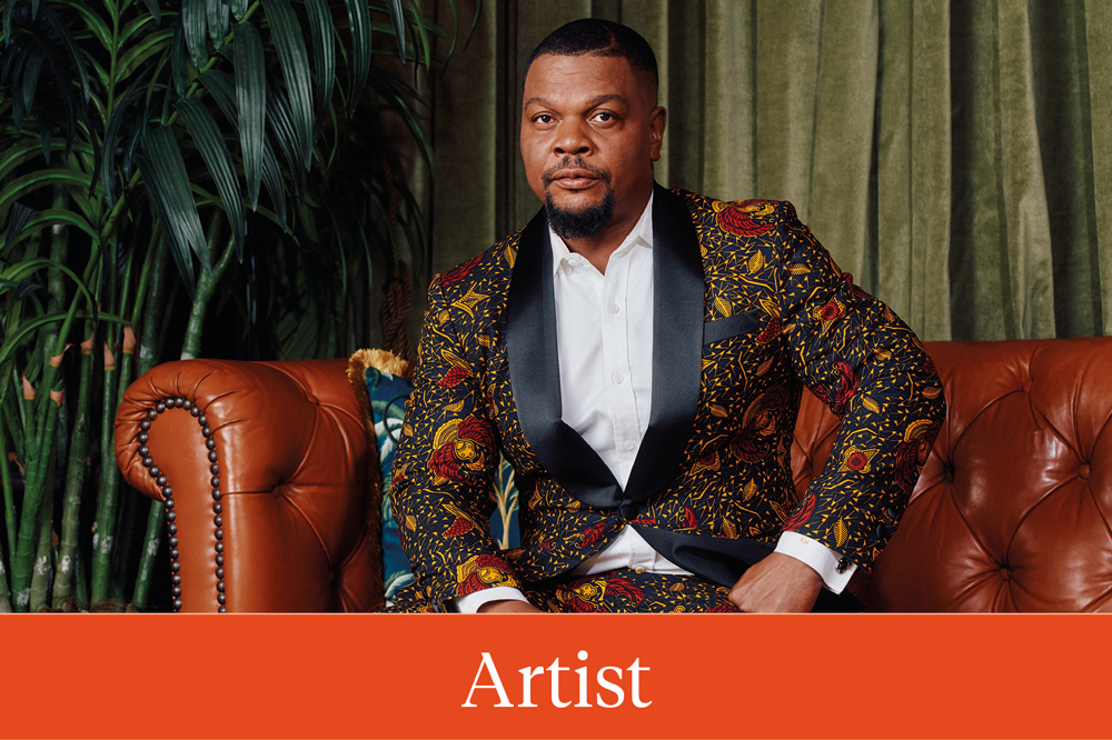 Kehinde Wiley, photographed in New York in September 2021 by Kyle Dorosz.