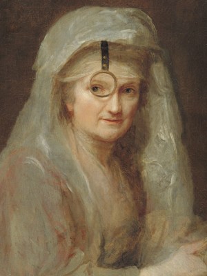 Self-portrait (detail; 1782), Anna Dorothea Therbusch.