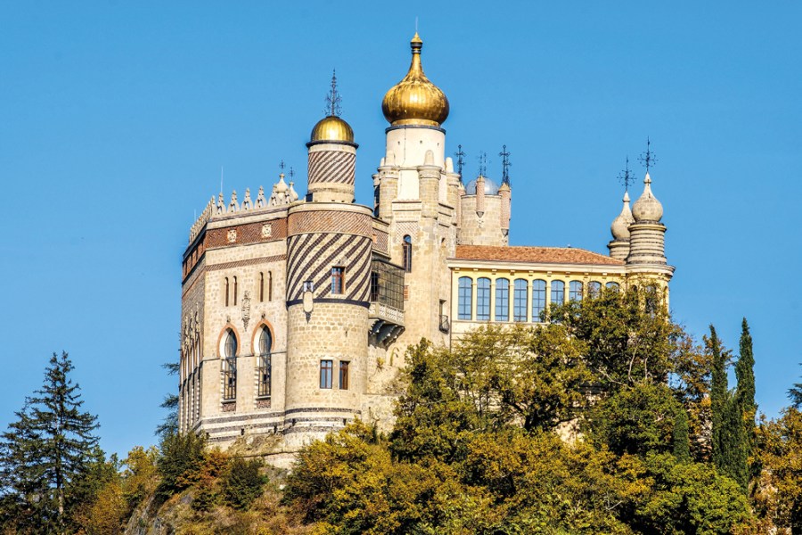 The Rocchetta Mattei, begun by Count Cesare Mattei (1809–96) in 1850.