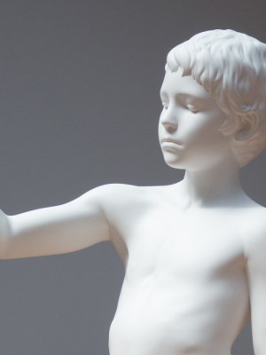 Boy with Frog (detail; 2009), Charles Ray. Philadelphia Museum of Art.
