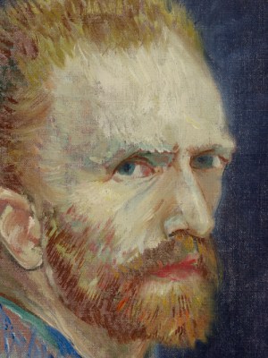 Self-Portrait (detail; 1887), Vincent van Gogh.