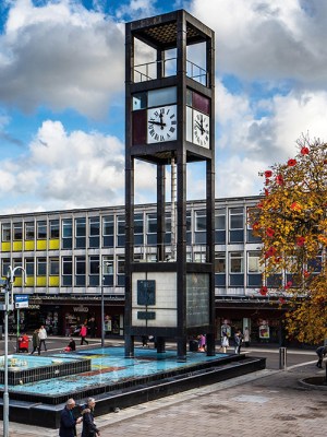 The new town centre in Stevenage, Hertfordshire, opened in 1959