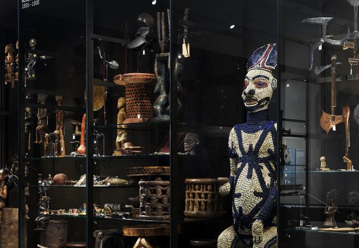 Installation view of ‘Open Storage Africa. Appropriating objects and imagining Africa’ in the Humboldt Forum, Berlin.