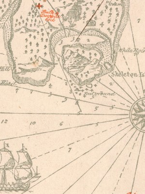 Map of Treasure Island, from Robert Louis Stevenson, Treasure Island (1883).