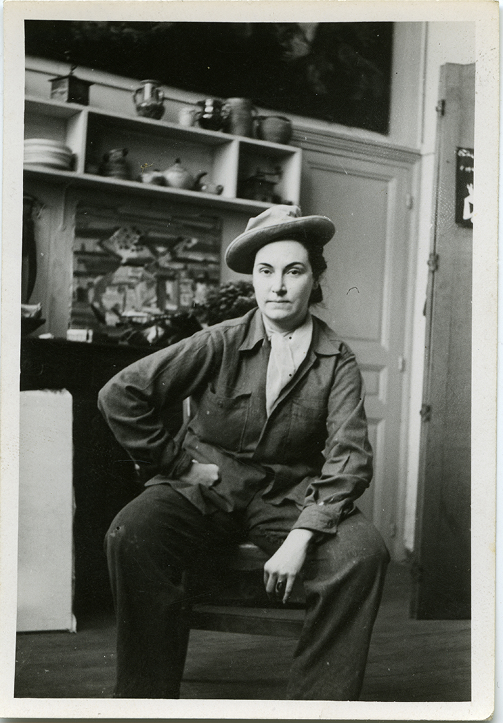 Carmen Herrera in her studio in Paris in c. 1948–53.