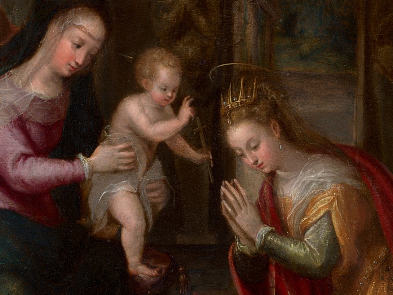 Mystic marriage of St Catherine (detail; c. 1575), Lavinia Fontana.