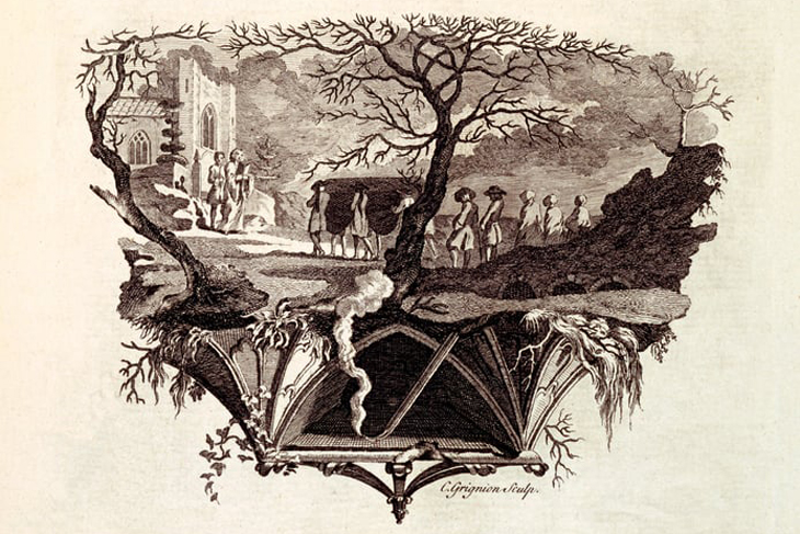 Plate by Thomas Bentley from Designs by Mr. R. Bentley, for Six Poems by Mr. T. Gray (1753)