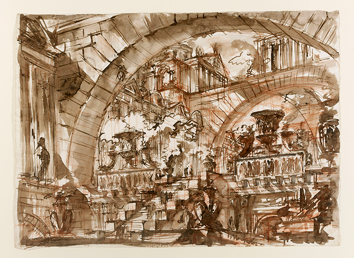 Capriccio (c. 1745–50), Giovanni Battista Piranesi. 