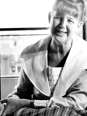The author Shirley Hughes photographed on 17 September 1982.