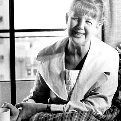 The author Shirley Hughes photographed on 17 September 1982.