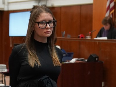 The real thing: Anna Sorokin being led away after being sentenced in May 2019 following a conviction for multiple counts of grand larceny and theft of services.