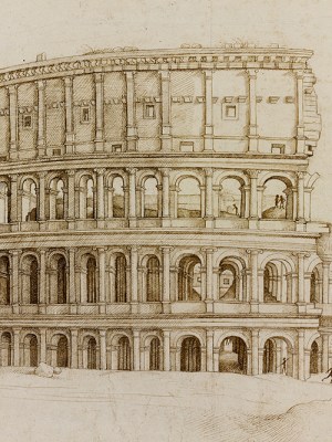 View of the Colosseum (c. 1550), by Hieronymus Cock, after the circle of Domenico Ghirlandaio. Sir John Soane’s Museum, London