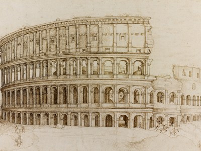 View of the Colosseum (c. 1550), by Hieronymus Cock, after the circle of Domenico Ghirlandaio. Sir John Soane’s Museum, London