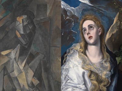 Double take – Picasso’s Seated Nude (detail; 1909–10) and El Greco's Penitent Magdalene (detail; c. 1580–85), El Greco. © Succession Picasso/DACS, London 2022