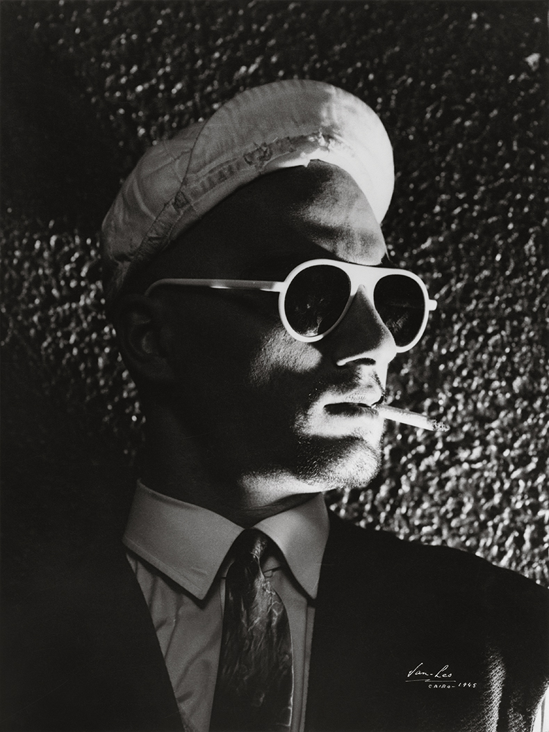 Self-portrait by Van Leo, taken in Cairo in January 1945.