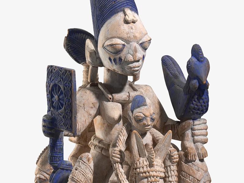 Equestrian shrine figure (ojubo elesin) depicting a priestess of Oya, (1920–40), Moshood Olusomo Bamigboye. Yale University Art Gallery, New Haven