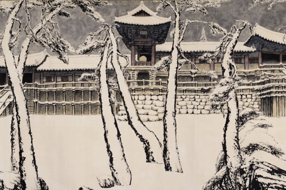 Snow at Bulguk Temple (1996), Park Dae Sung. © Park Dae Sung
