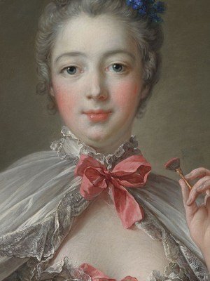 Pompadour at Her Toilette (detail; 1750 with later additions), François Boucher. Harvard Art Museums/Fogg Museum