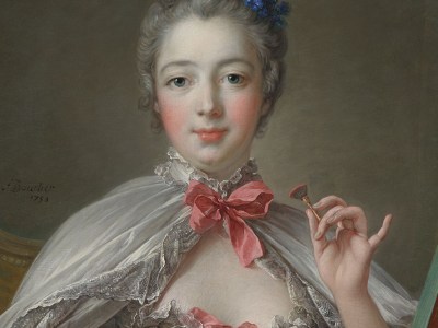 Pompadour at Her Toilette (detail; 1750 with later additions), François Boucher. Harvard Art Museums/Fogg Museum
