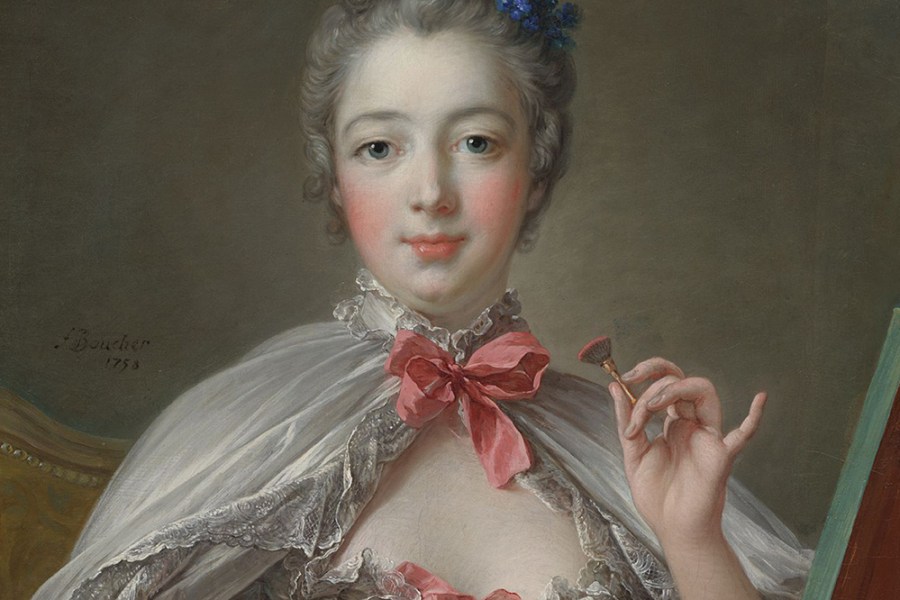 Pompadour at Her Toilette (detail; 1750 with later additions), François Boucher. Harvard Art Museums/Fogg Museum