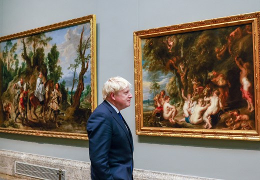 Boris Johnson at the Prado before a dinner of the leaders of NATO member states on 29 June 2022.