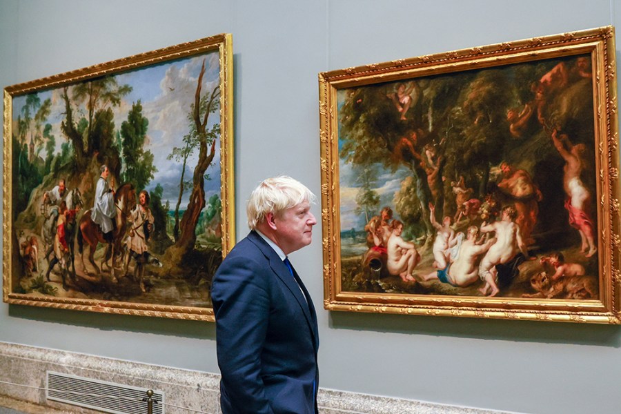 Boris Johnson at the Prado before a dinner of the leaders of NATO member states on 29 June 2022.