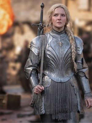 Morfydd Clark as Galadriel in ‘The Rings of Power’.