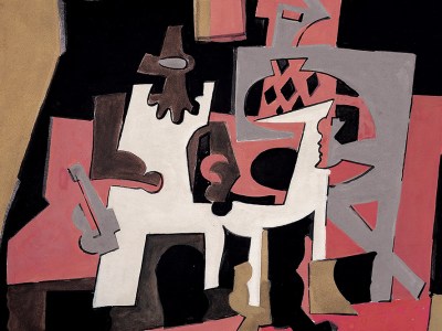Untitled (Harlequin and Pulcinella) (detail; 1924), Pablo Picasso. Fundación MAPFRE