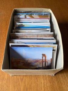 box of postcards