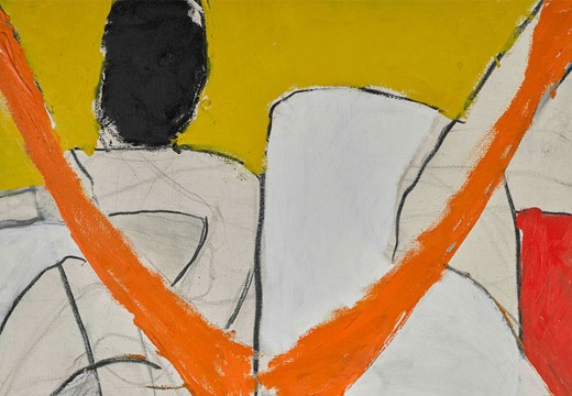 Nude (detail; c. 1962), Roger Hilton.