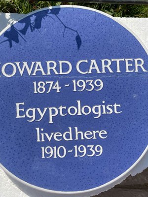 The plaque to Howard Carter, restored