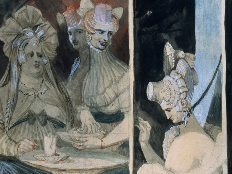 The Nun Ryonen (Ryonen-ni) from Famous Women of Past and Present (Kokon meifuden) (detail; 1864). Utagawa Kunisada.