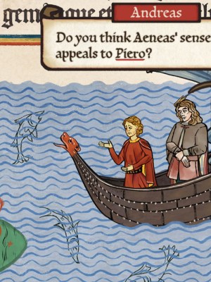 Detail of a screenshot from ‘Pentiment’, by Obsidian. Photo: Xbox Game Studios