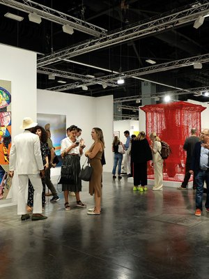 Visitors at Art Basel Miami Beach in November 2022