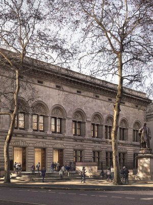 The National Portrait Gallery’s forecourt proposal by Jamie Fobert Architects. © Forbes Massie