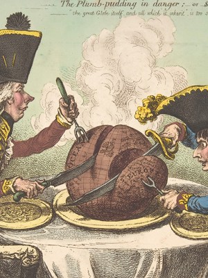 The Plumb Pudding in Danger by James Gillray