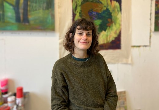 artist in her studio