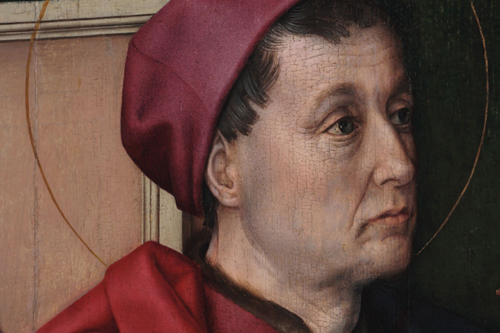 A Netherlandish Saint Luke dressed up to the nines