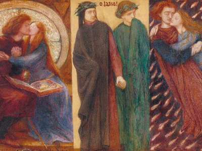 Paolo and Francesca da Rimini (1855), Dante Gabriel Rossetti