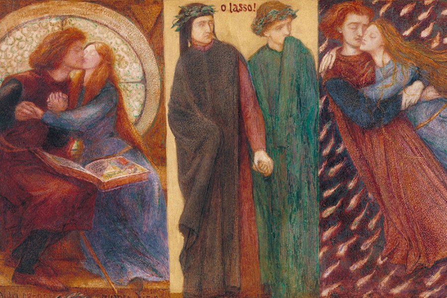 Paolo and Francesca da Rimini (1855), Dante Gabriel Rossetti