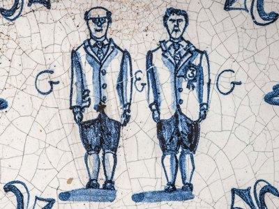 ceramic depiction of Gilbert & George