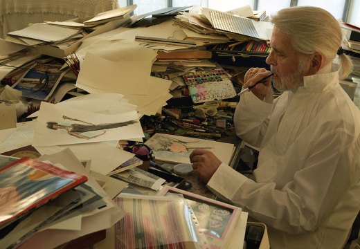 Karl Lagerfeld, photographed by Annie Leibovitz.