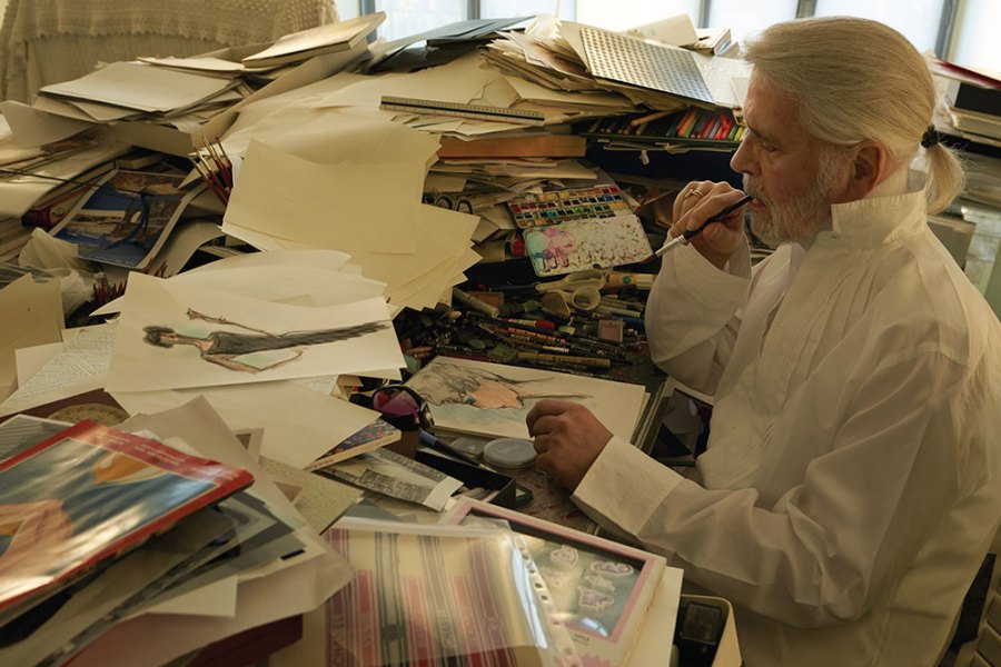 Karl Lagerfeld, photographed by Annie Leibovitz.