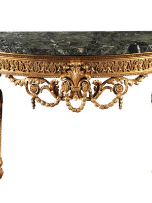 giltwood and marble table