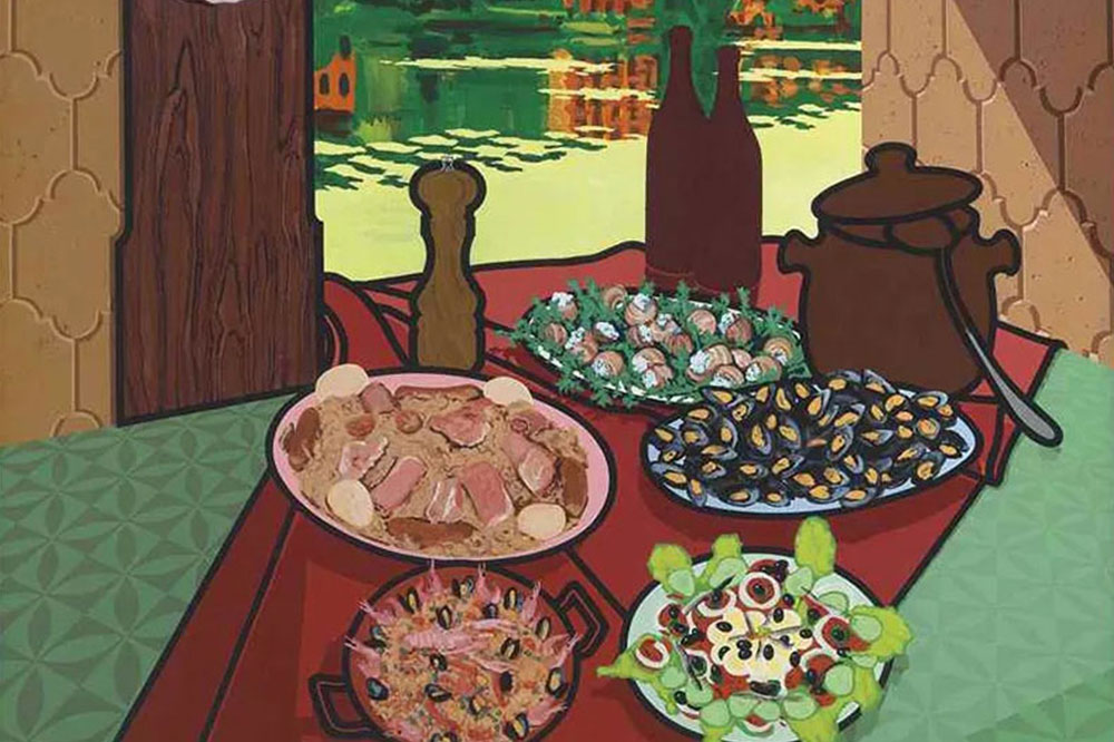 Fine dining with Patrick Caulfield